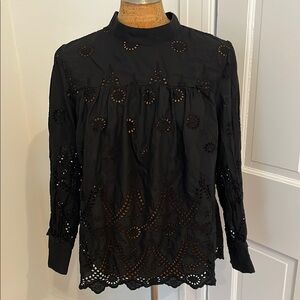 Eloquii Cotton Eyelet Long Sleeve Top 18